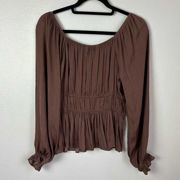 Nine West Long Sleeve Sweetheart Peplum Top Size Medium - Picture 3 of 7